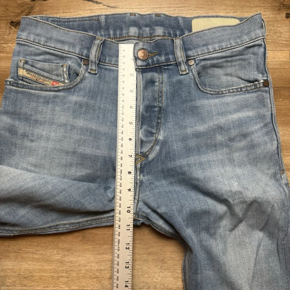 Diesel Tepphar-X Jeans Mens 28x32‎ Light Blue Slim Carrot Distressed Button Fly